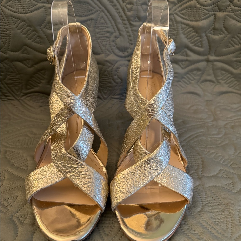 Gold Dressy Sandals - Imagine Brand - Size 8M